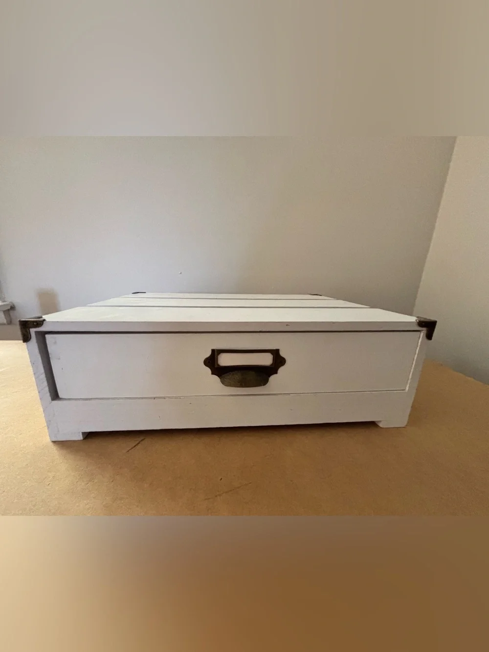 Threshold White Wooden Monitor Riser/Storage